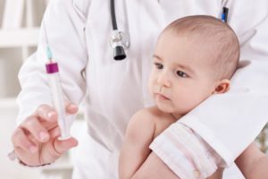 Vaccine for baby child, pediatrician